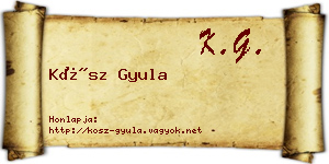 Kósz Gyula névjegykártya